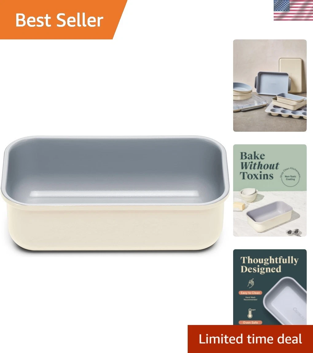 Non-Stick Ceramic 1 lb Loaf Pan - Naturally Slick Ceramic Coating - Non-Toxic...
Opens in a new wind