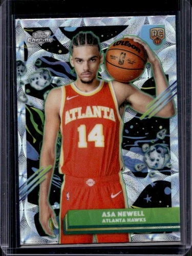 2025-26 Topps Cosmic Chrome Asa Newell RC Nucleus Refractor Rookie #87 Hawks