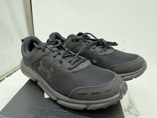 Under Armour Charged Assert 10 Athletic Sneakers Men's Triple Black Low Top - 10