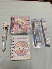 Sanrio Cinnamoroll Stationery Set Spiral Notebooks, Mechanical Pencil Pens