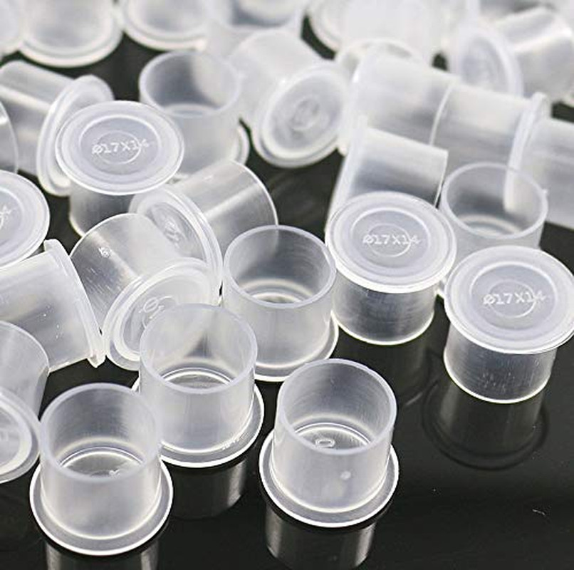 Tattoo Ink Caps,300Pcs Large Plastic Disposable Microblading Tattoo Pig