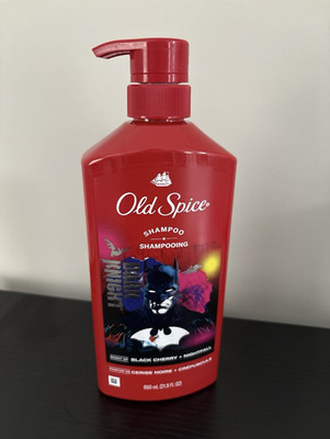 Old Spice Dark Knight Shampoo DC Comics Batman Black Cherry Nightfall 21.9oz