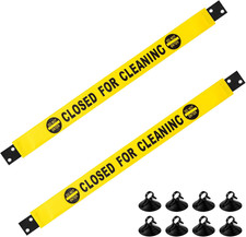 2 Pcs Restroom Closed for Cleaning Sign, Nylon Door Do Not Enter Magnetic Signs
