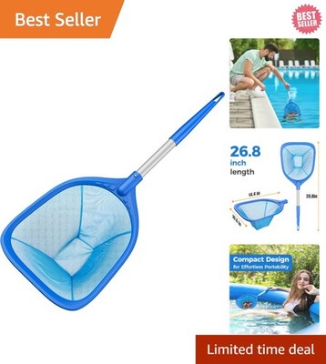 Durable & Cost-Effective 26.8'' Swimming Pool Skimmer with Thicker Aluminum Pole