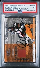 2001 Donruss Classics Rocky Bleier Stadium Stars Auto PSA 5 Rare Pop 1 HOF