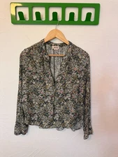 Zadig & Voltaire Women’s Size M Tink Crinkle Liberty Garden Blouse Anthropologie