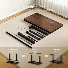Electric Standing Desk with Drawers, 140x60cm Sit Stand up Desk, Adjustable Heig — image 2