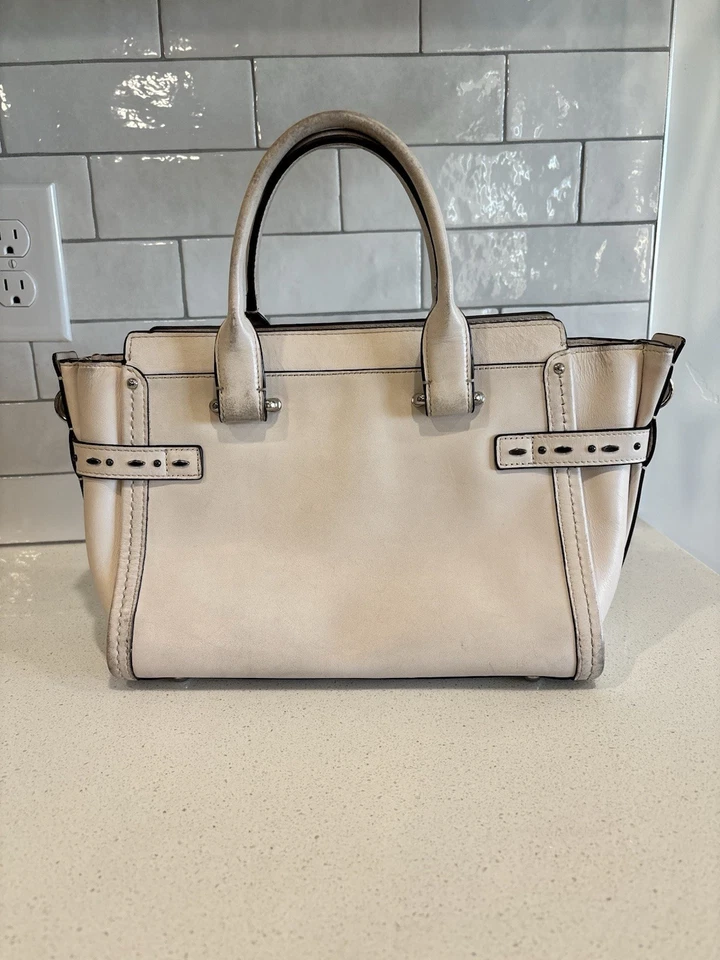 Edredón Coach Swagger 27 embellecido Canyon cuero blanco 55503 Foto 3 de 4