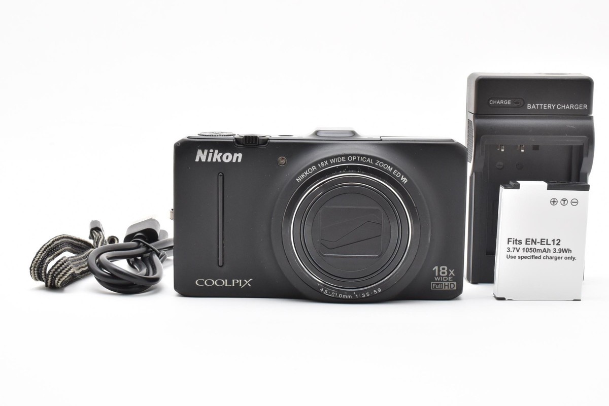 Nikon Coolpix S9300 Black 16.0MP Compact Digital Camera JAPAN [Exc