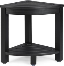 HDPE Corner Shower Stool,Shower Bench Seat with Storage Shelf
