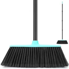 KeFanta Outdoor/Indoor Broom for Floors, 53" Long Handle Angle Broom for Swee...
