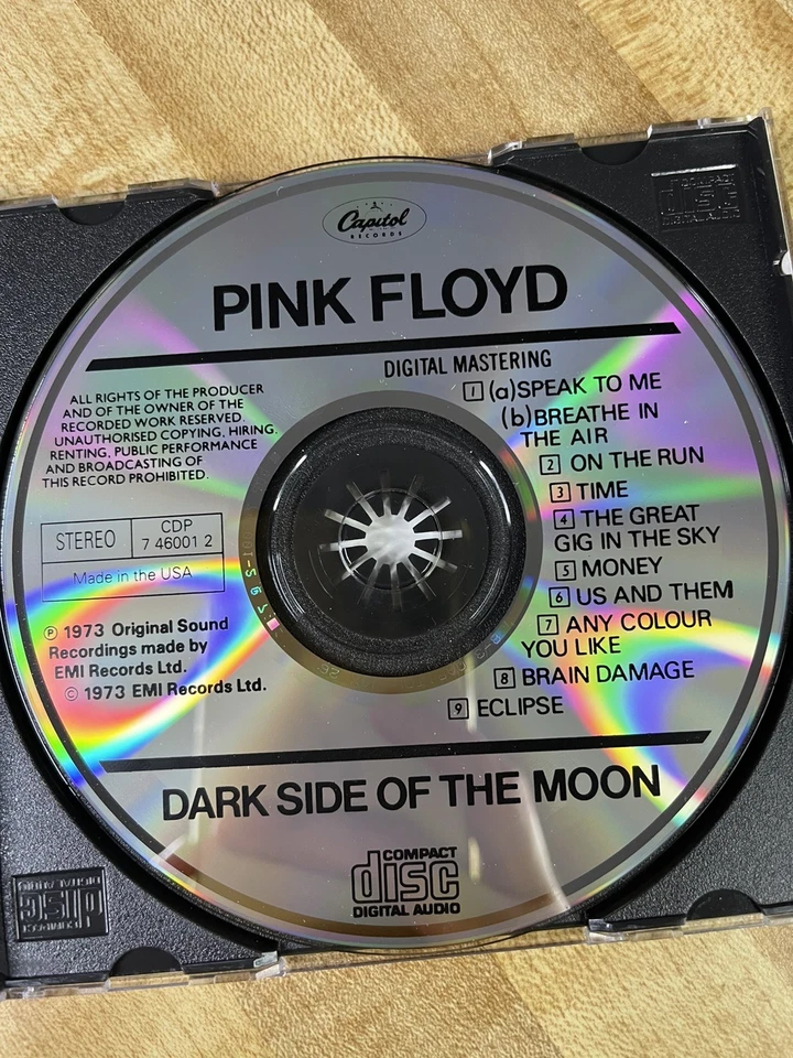 Pink Floyd Dark Side Of The Moon CD CDP 7 46001 Capital UK Early Press - Image 4 of 4