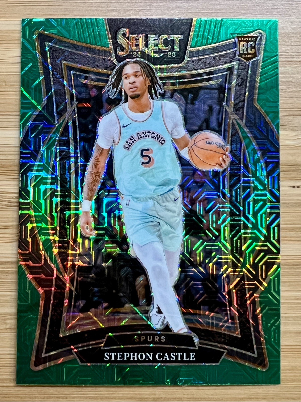 2024-25 Panini Select Concourse - Stephon Castle  #72 Green Mojo Prizm (RC)   