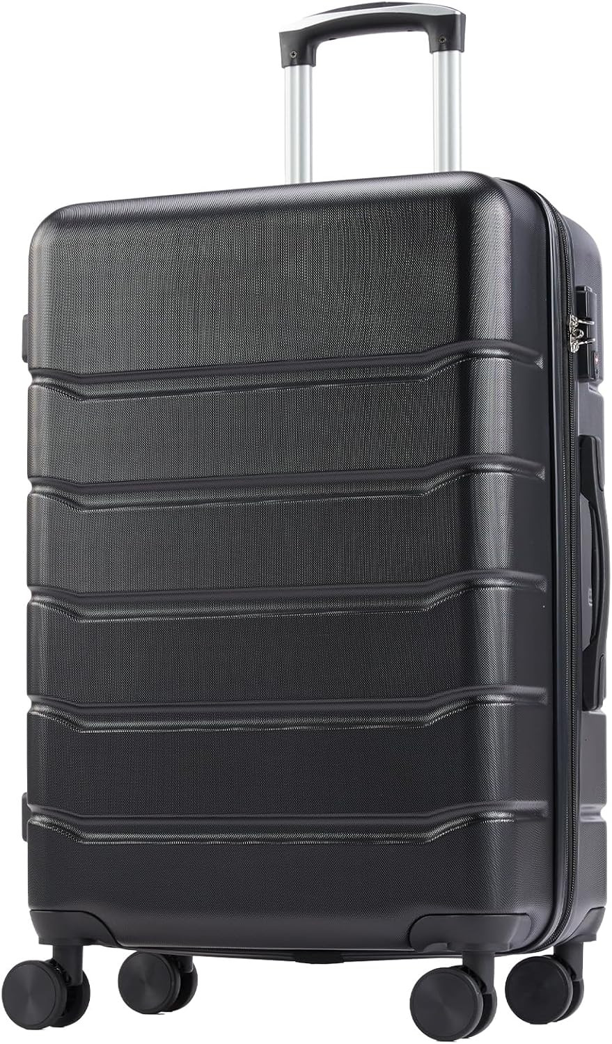 With Spinner Wheels, Expandable, Tsa Approved - Black