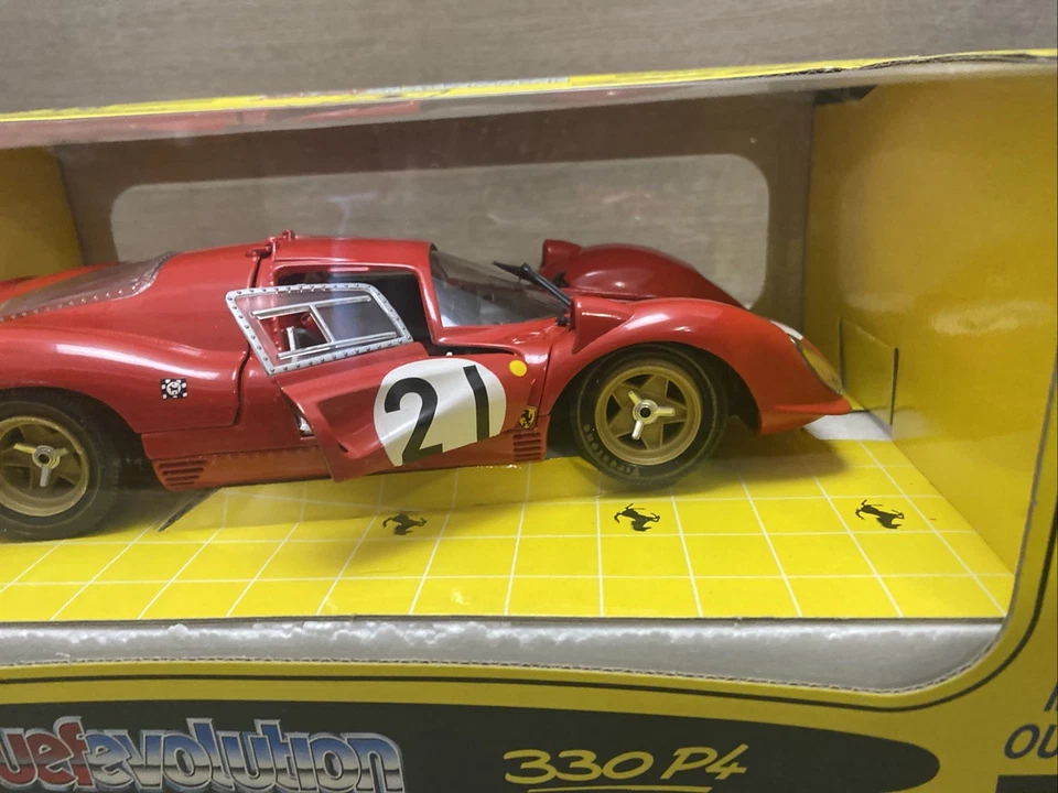 Vintage Jouef Evolution 1967 Ferrari 330 P4 Race Car Red #21 DieCast 1/18 scale - Image 4 of 4