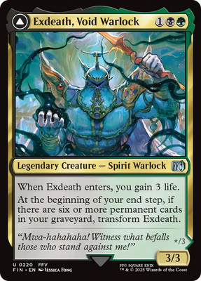 x4 Exdeath Void Warlock / Neo Exdeath Dimension's End FIN MTG 220 4x