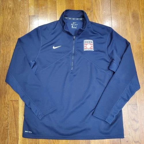 National Baseball Hall of Fame Quarter Zip Pullover Mens XL MLB Nike Dri-Fit