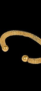 Authentic 18k Gold Plated Coil Bangle Bracelet. 304 .