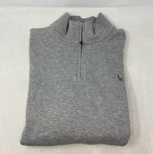 Polo Ralph Lauren Men  s Estate-Rib Half-Zip Cotton Pullover Sweater, Gray XL