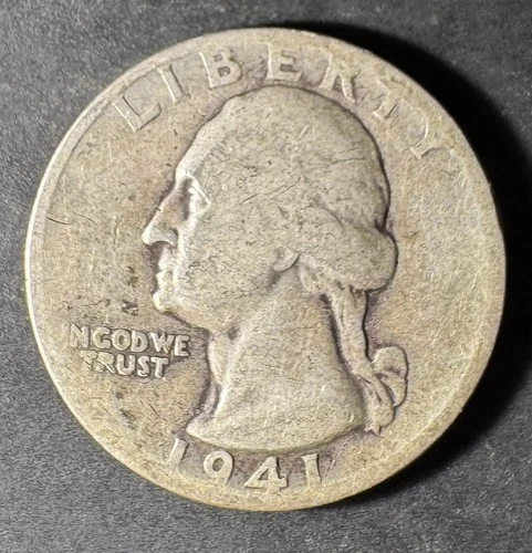 1941-S Silver Washington Quarter (Circulated) - (#2047) Very Fine Condition