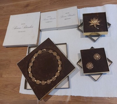Vintage Avon 3 TLG Schmuckset ,Nie Getragen.Goldfarbe