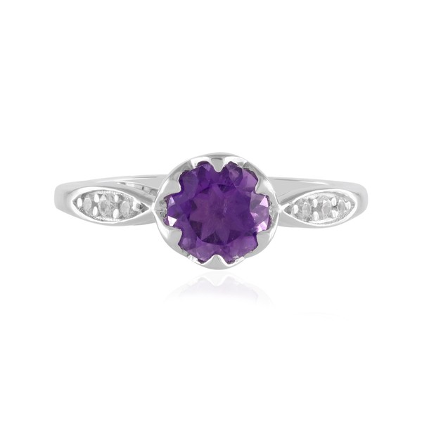 Cavill Ring Sterlingsilber Platin 0,65Ct Amethyst Damen Echtschmuck- Echtschmuck-image