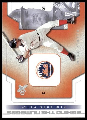 2002 Fleer E-X #3 BN Mike Piazza Behind-the-Numbers