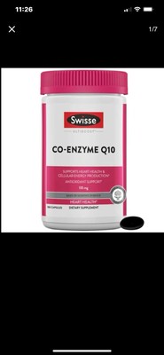 Swisse Co-enzyme Q10 Cellular Energy Production Antioxidant Support 135mg