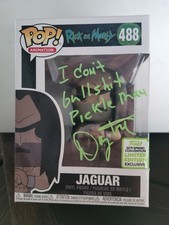 Funko POP! Rick & Morty 488 Jaguar firmado por Danny Trejo con cotización JSA y estuche