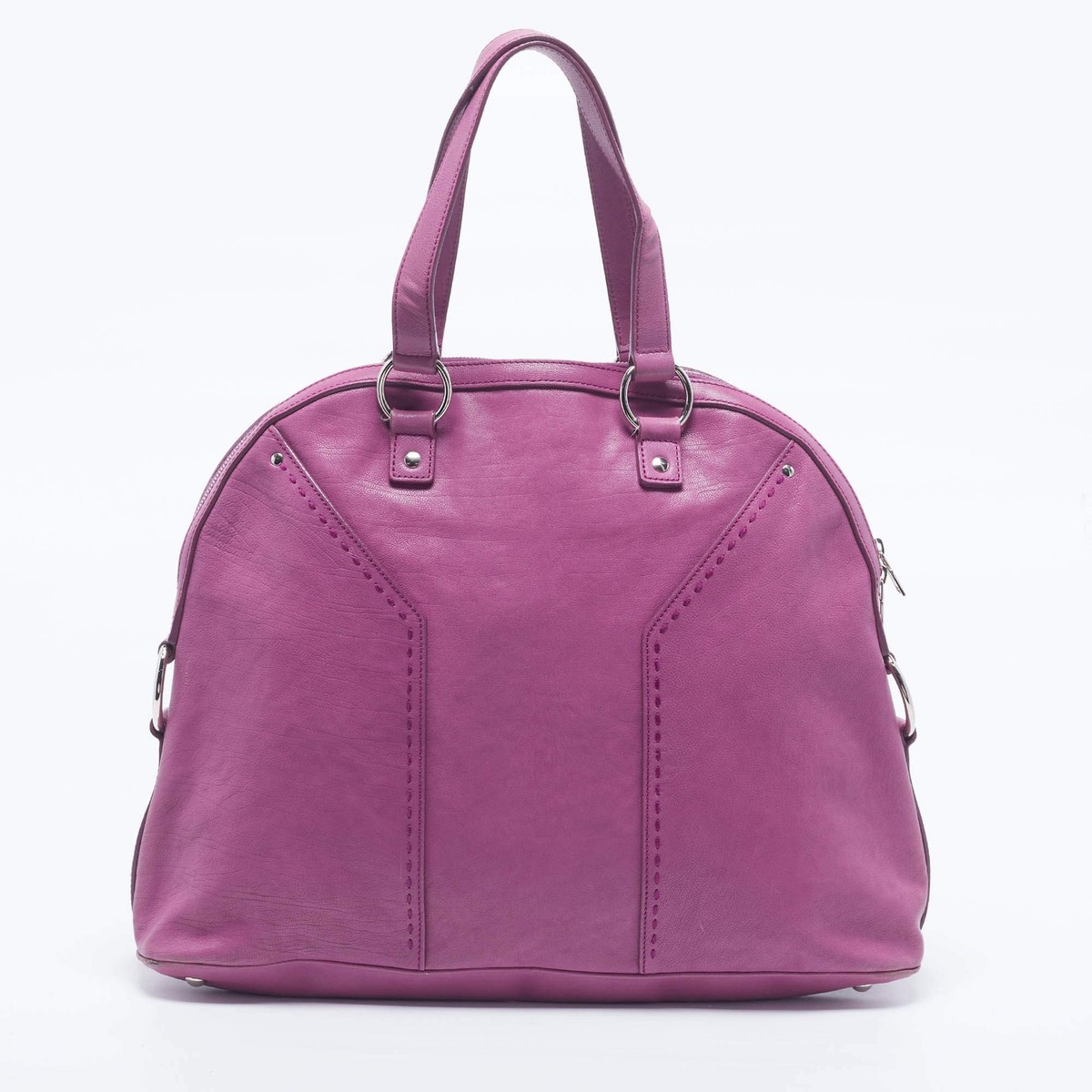 Saint Laurent Muse Oversized Magenta Leather Bag | eBay