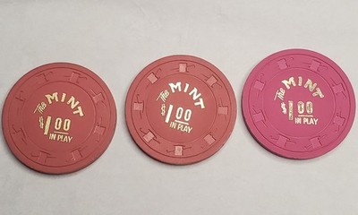 The Mint Downtown Las Vegas Vintage Casino Chip $1.00 Set