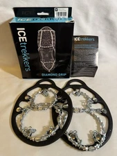 NIB Yaktrax Ice Trekkers Diamond Grip Full-Foot Traction on Ice, Snow MEDIUM