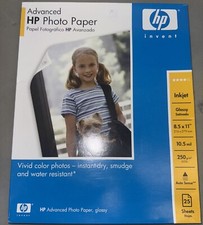 Advanced HP Photo Paper Glossy 8.5 X 11 25 Sheets