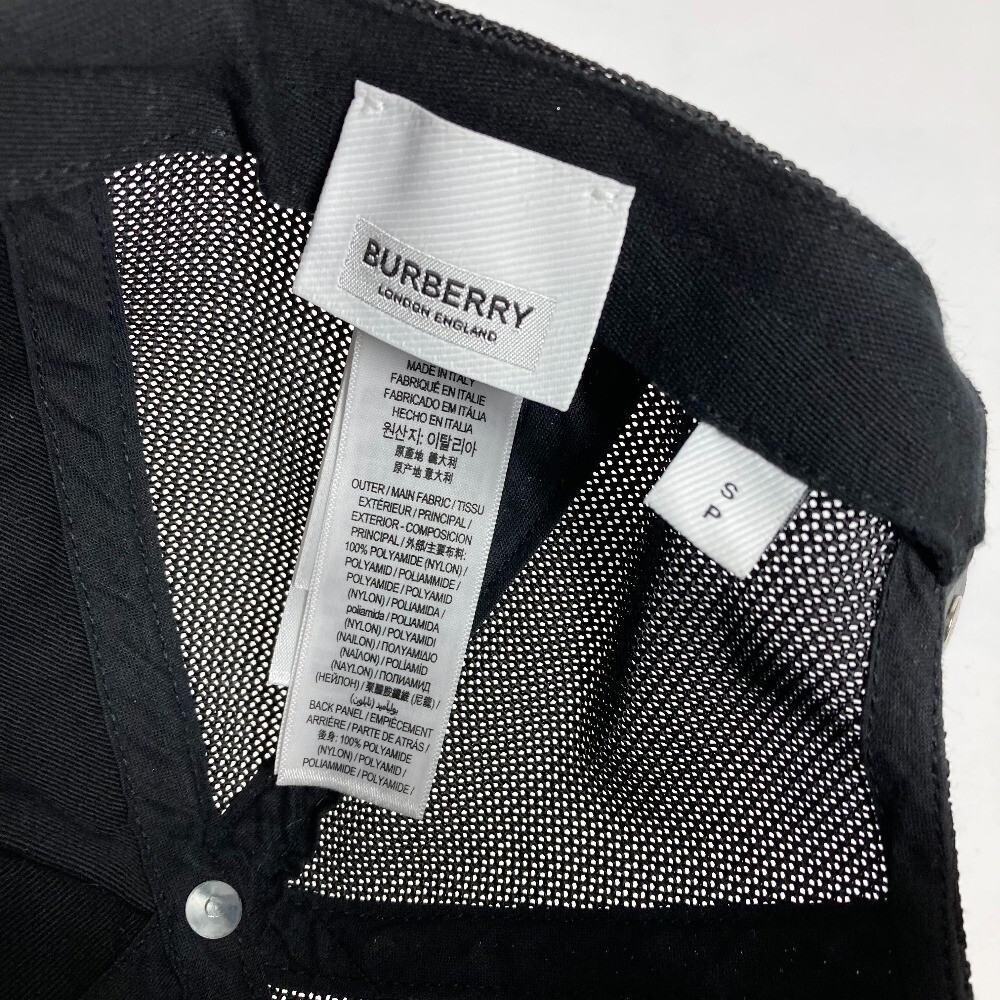 BURBERRY 8019211 TB hat cap baseball cap Nylon Black/White 