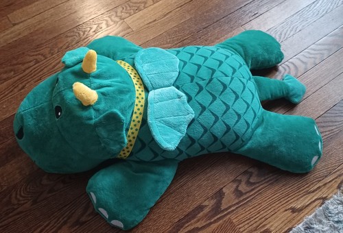 Flying dragon stuffed animal Melissa & Doug Big 28 Inch Green plush pillow - Picture 2 of 6