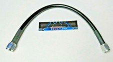 Turbo Oil Feed Line 18" Black PTFE Steel Braided -3An Str. x Str. "Made In USA"