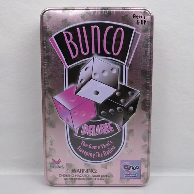 Bunco Deluxe in Collectors Tin Box, 2-12 Players, Cardinal Industries New Sealed