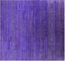 12' Square Handmade Super Savannah Gabbeh Wool & Silk Rug - Q8619