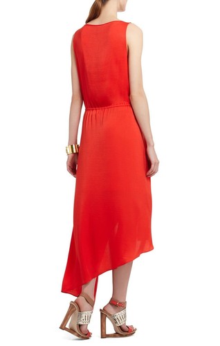 NEW BCBGMAXAZRIA BRIGHT POPPY URIKA ASYMMETRIC DRESS JUF6V793/L237A SIZE M - Bild 3 von 4