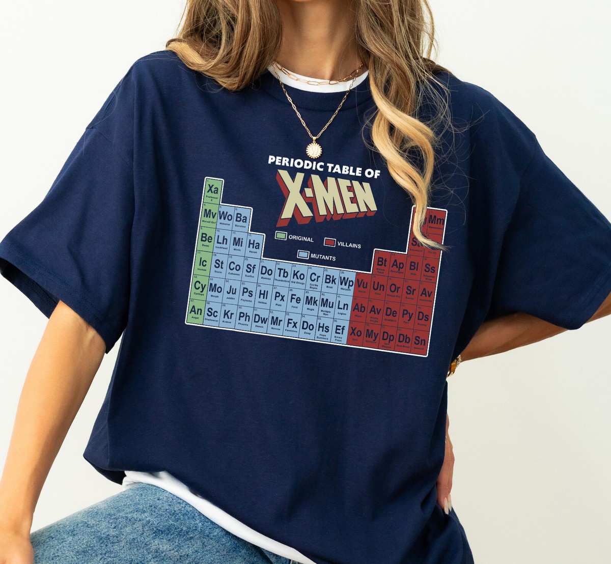 Marvel Periodic Table Of X-Men Characters Neon Group Shot