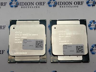 Set of 2 INTEL Xeon E5-2660V3 SR1XR 2.60 GHz 25 MB 105 W SKU 13706