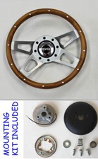 69-94 Nova Chevelle Monte Carlo 13 12 Wood Grip 4 Spoke Steering Wheel Ss Cap 69-94 Nova Chevelle Monte Carlo 13 12 Wood Grip 4 Spoke Steering Wheel Ss Cap
