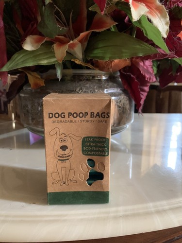 Bolsas de desechos para perros, a prueba de fugas, bolsas de caca gruesas, 120 cuentas, 8 rollos bolsas de basura