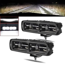 2X 6inch LED Work Light Bar Driving Spot Flood Pods Offroad Fog Lamp ATV White