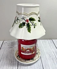 Yankee Candle Holiday Berry 22 oz Jar Candle & Matching Shade/Topper and Plate