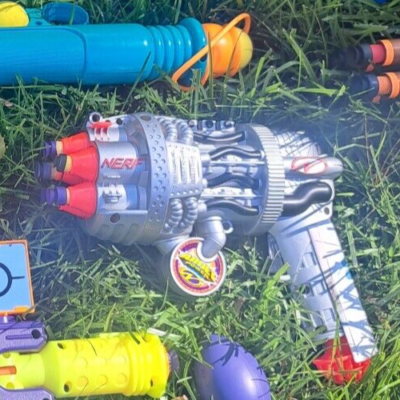 Vintage Nerf Gun Airjet Power Lightin' Blitz 5 Shot Blaster, Nerf