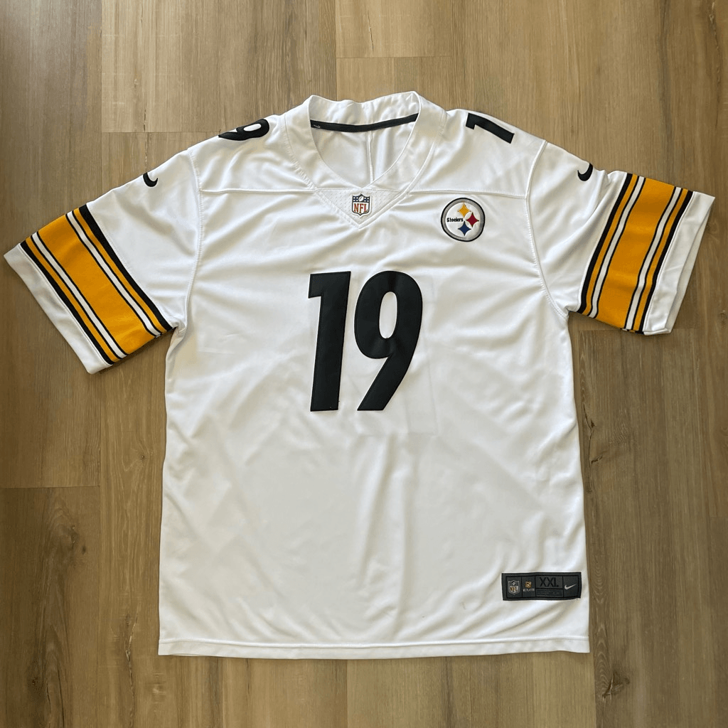 Nike On Field Pittsburgh Steelers Juju Smith Schuster Jersey White Yellow  XXL