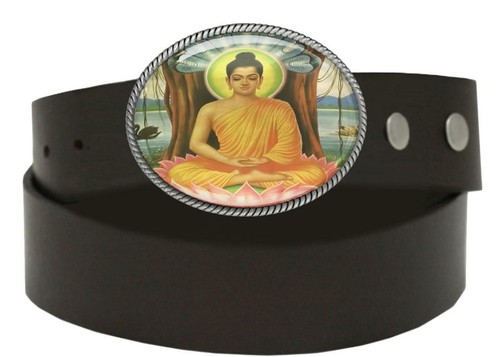 Buddha Gautama Belt Buckle - Spiritual Meditation Handmade Unisex Gift- 318 - Picture 4 of 6
