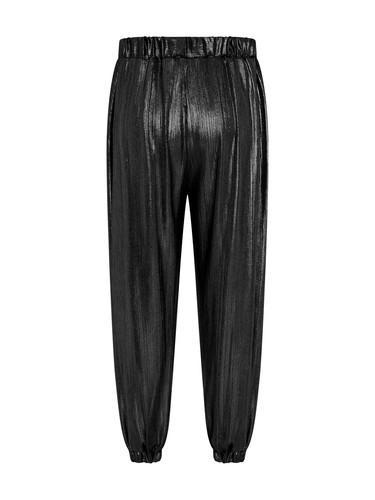 Kids Girls Jazz Dance Metallic Shiny Ribbed Pants Stage Performance Costume - Picture 9 of 101