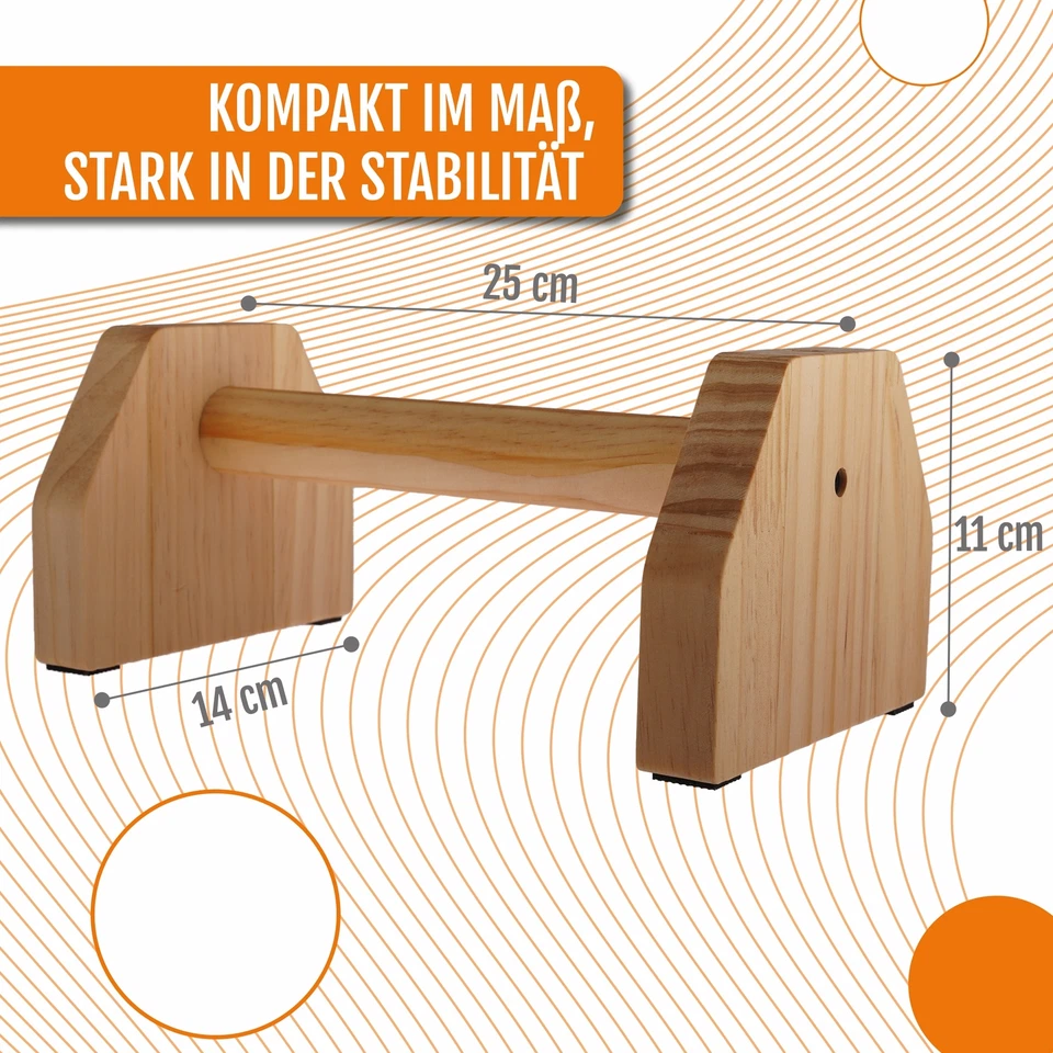 Liegestützgriffe aus Holz Push-Up Calisthenic-Stützen Sportgriffe Fitness Kraft - Bild 2 von 4
